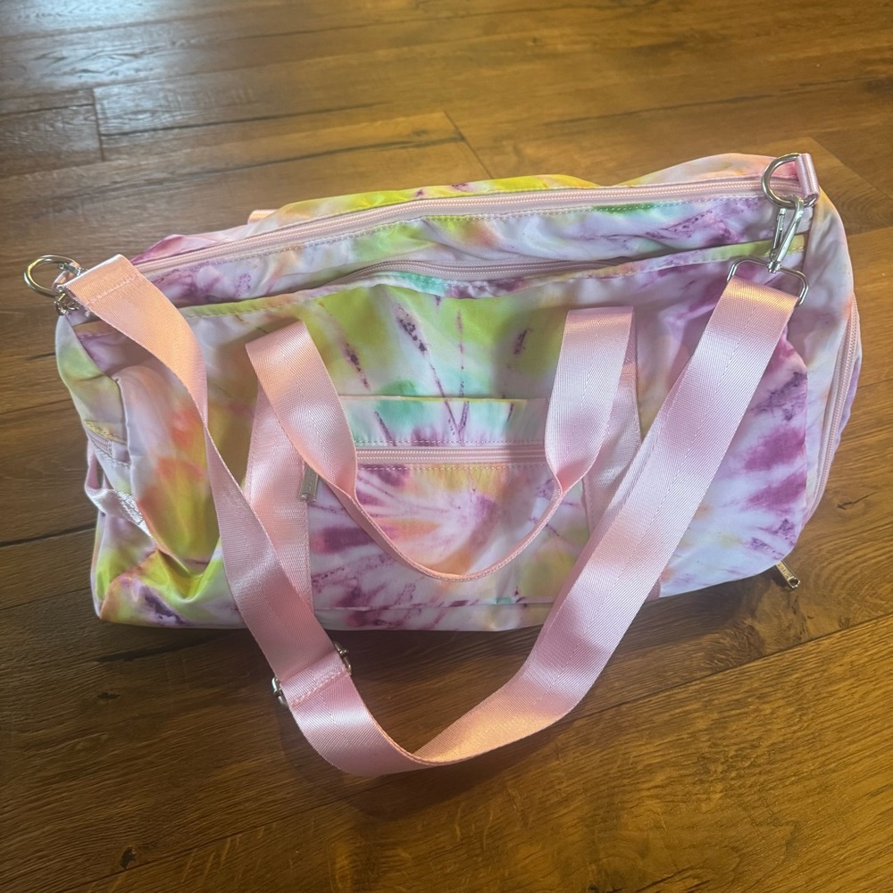 Tie-Dye Pink and Yellow Duffle Bag